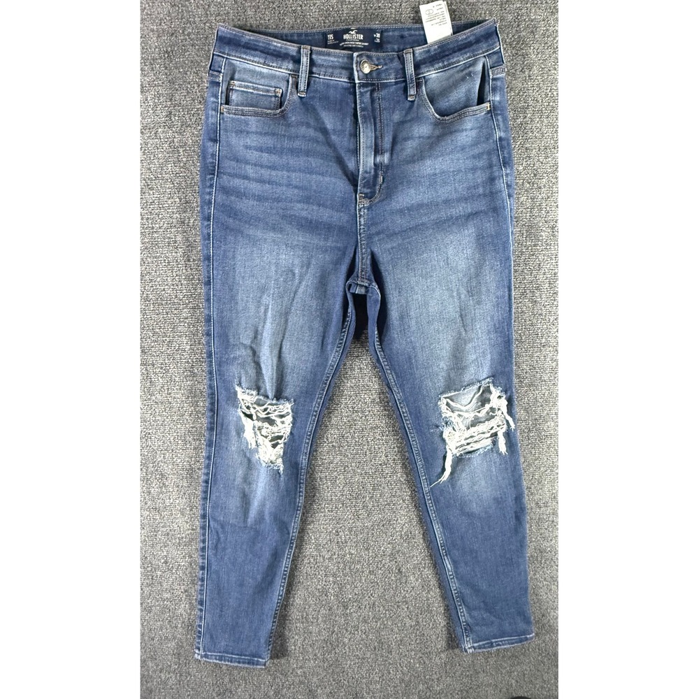 Hollister Ultra High-Rise Super Skinny Distressed Jeans Blue Size 11S W30 L26